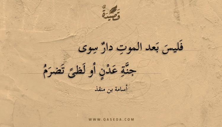 قصيدة فليس بعد الموت دار سوى