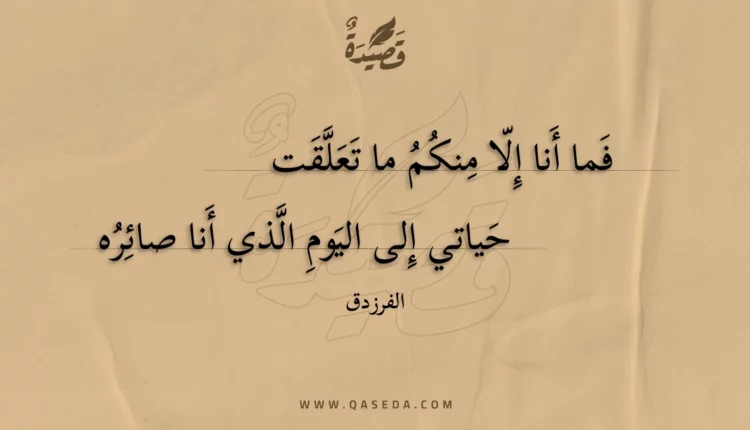 قصيدة فما أنا إلا منكم ما تعلقت