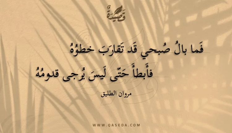 قصيدة فما بال صبحي قد تقارب خطوه
