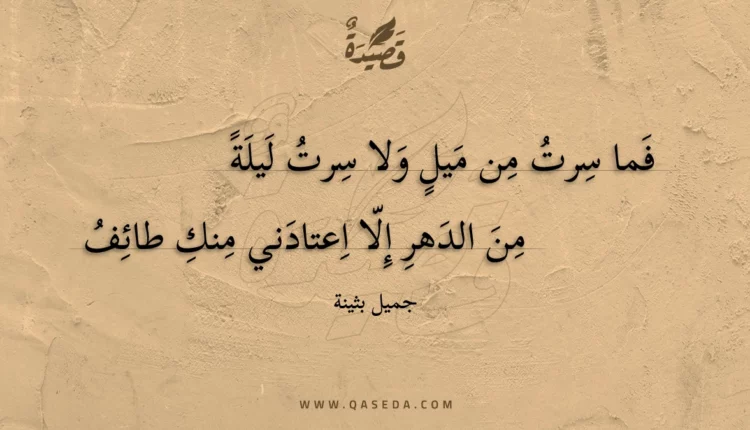 قصيدة فما سرت من ميل ولا سرت ليلة