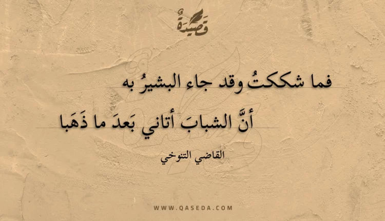 قصيدة فما شككت وقد جاء البشير به