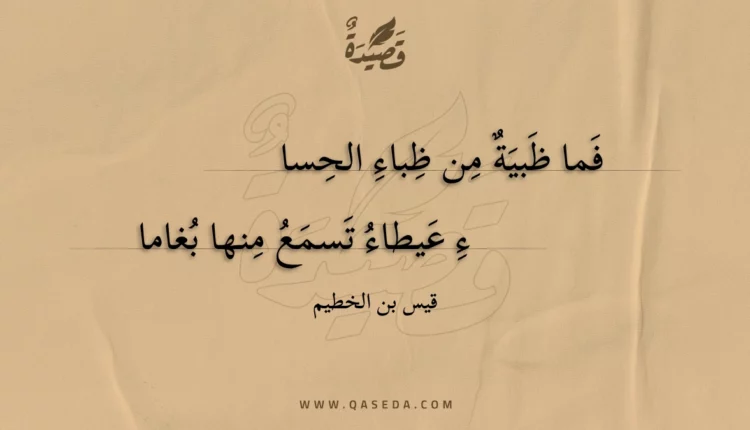 قصيدة فما ظبية من ظباء الحساء