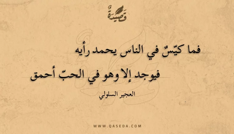 قصيدة فما كيس في الناس يحمد رأيه