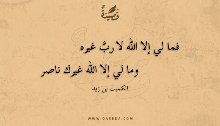 قصيدة فما لي إلا الله لا رب غيره