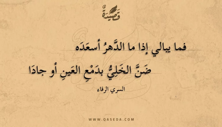قصيدة فما يبالي إذا ما الدهر أسعده