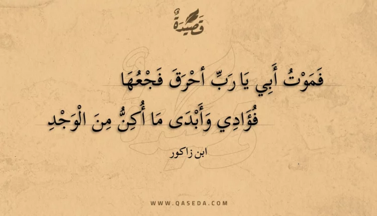 قصيدة فموت أبي يا رب أحرق فجعها