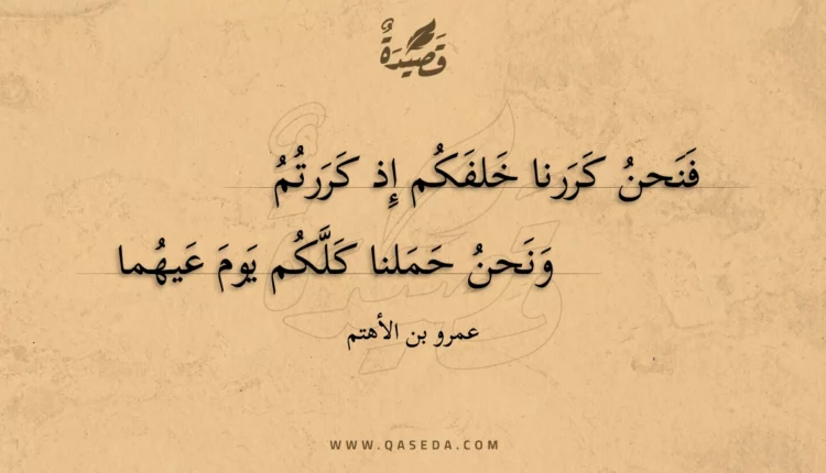 قصيدة فنحن كررنا خلفكم إذ كررتم