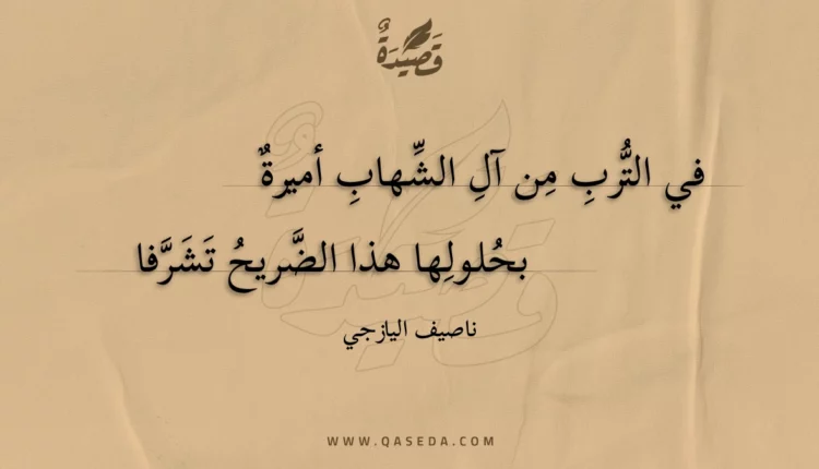 قصيدة في الترب من آل الشهاب أميرة