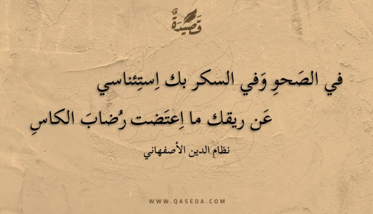 قصيدة في الصحو وفي السكر بك استئناسي