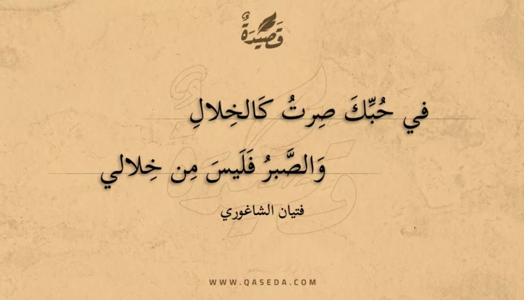 قصيدة في حبك صرت كالخلال