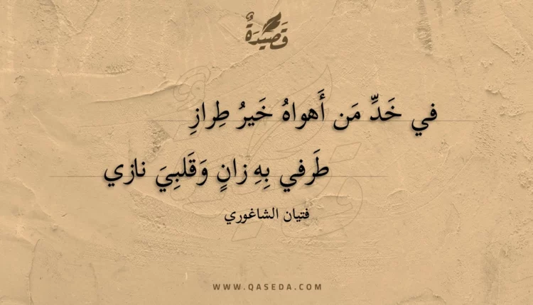 قصيدة في خد من أهواه خير طراز