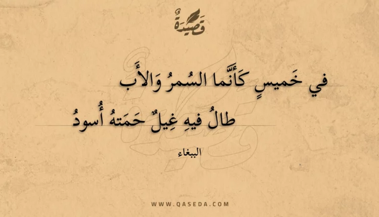 قصيدة في خميس كأنما السمر والأب