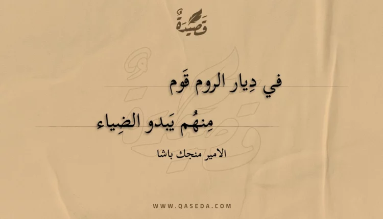 قصيدة في ديار الروم قوم