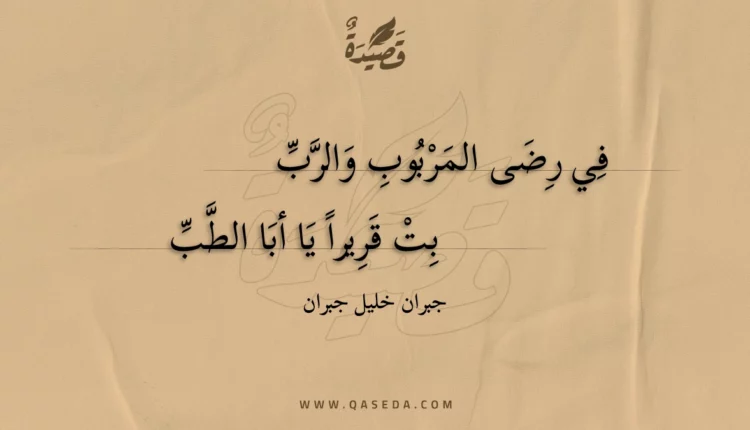 قصيدة في رضى المربوب والرب