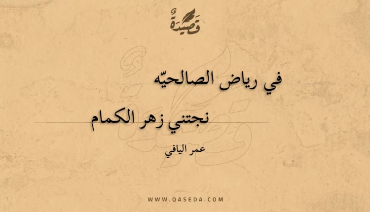 قصيدة في رياض الصالحيه