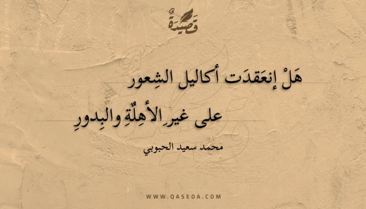 قصيدة في صباه