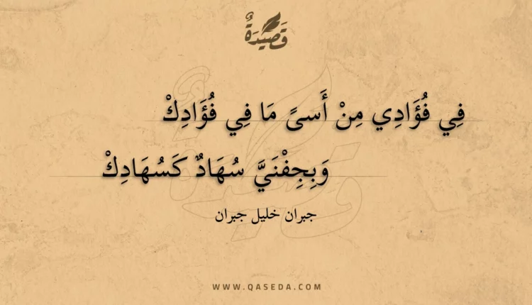 قصيدة في فؤادي من أسى ما في فؤادك