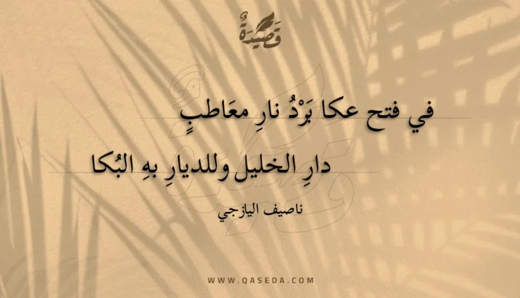 قصيدة في فتح عكا برد نار معاطب
