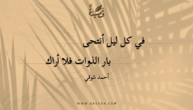 قصيدة في كل ليل أنتحى