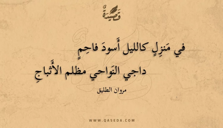 قصيدة في منزل كالليل أسود فاحم