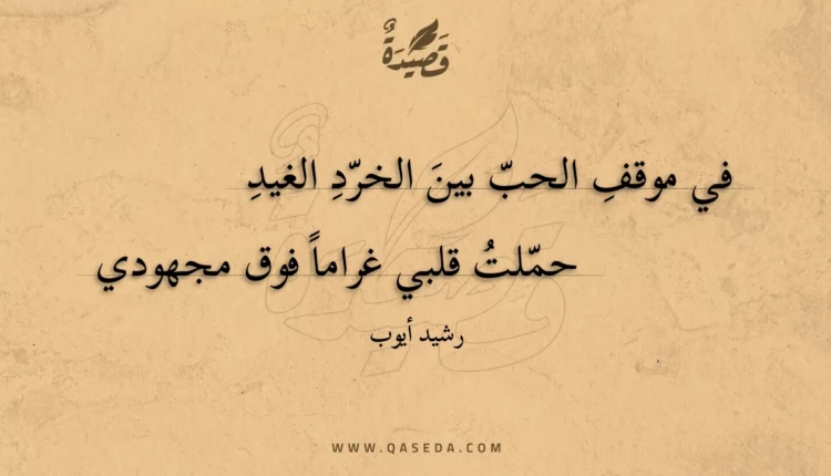 قصيدة في موقف الحب بين الخرد الغيد