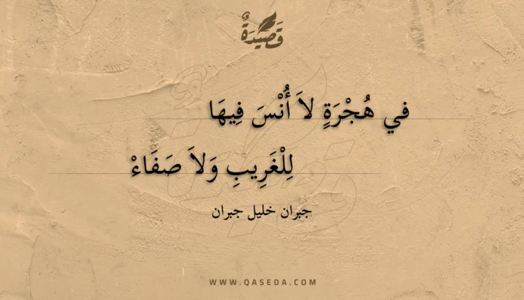 قصيدة في هجرة لا أنس فيها