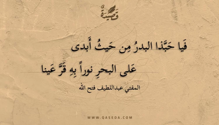 قصيدة فيا حبذا البدر من حيث أبدى