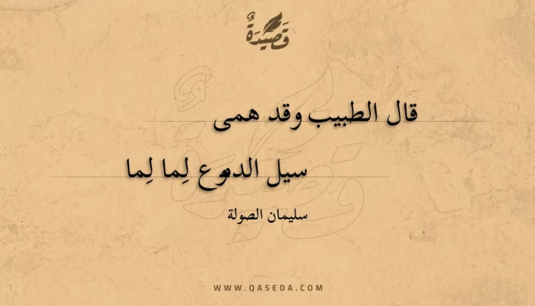قصيدة قال الطبيب وقد همى