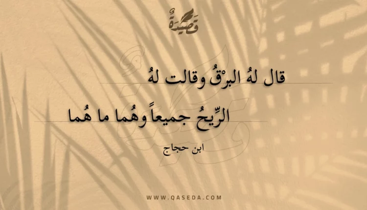 قصيدة قال له البرق وقالت له