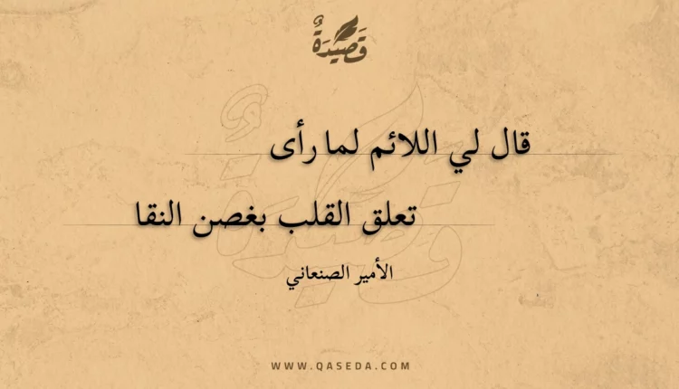 قصيدة قال لي اللائم لما رأى