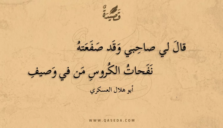 قصيدة قال لي صاحبي وقد صفعته