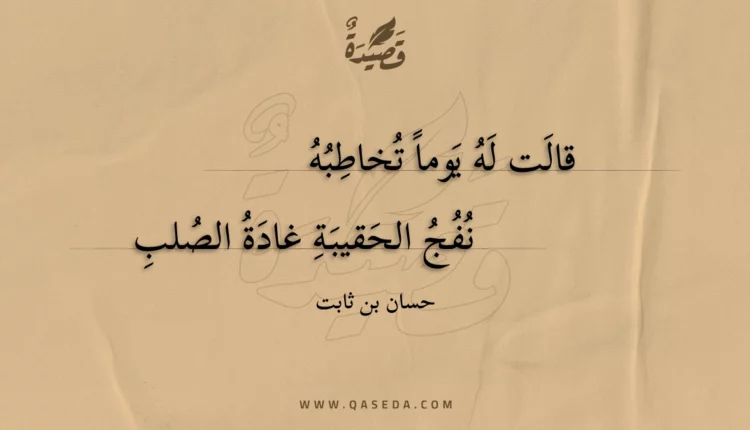 قصيدة قالت له يوما تخاطبه