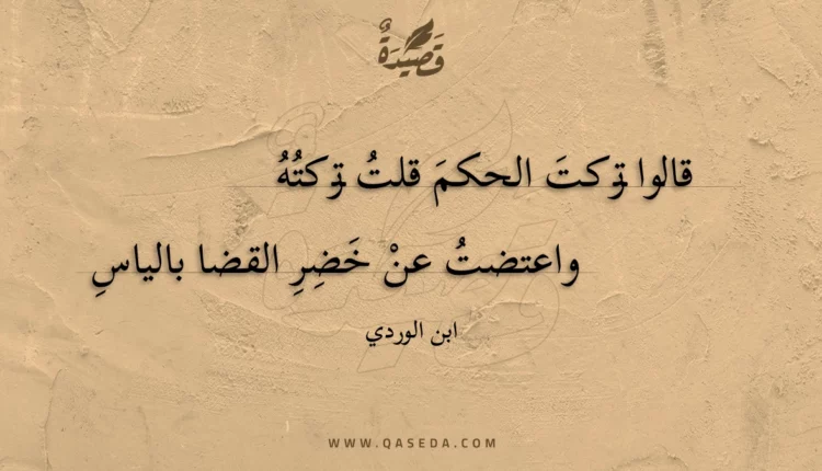 قصيدة قالوا تركت الحكم قلت تركته