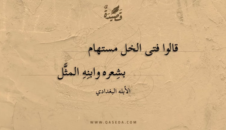 قصيدة قالوا فتى الخل مستهام