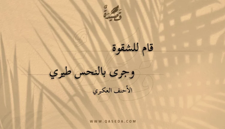 قصيدة قام للشقوة
