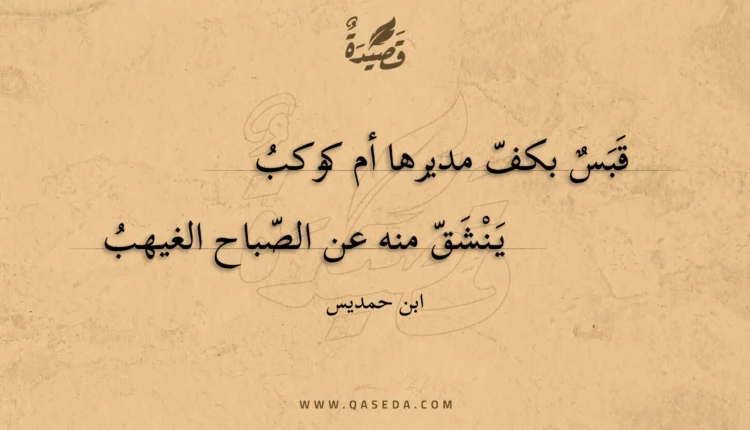 قصيدة قبس بكف مديرها أم كوكب