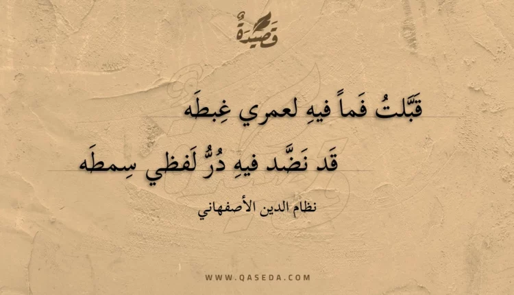 قصيدة قبلت فما فيه لعمري غبطه