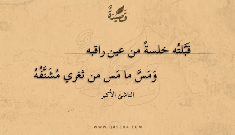قصيدة قبلته خلسة من عين راقبه