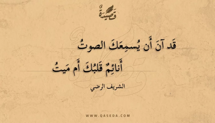 قصيدة قد آن أن يسمعك الصوت