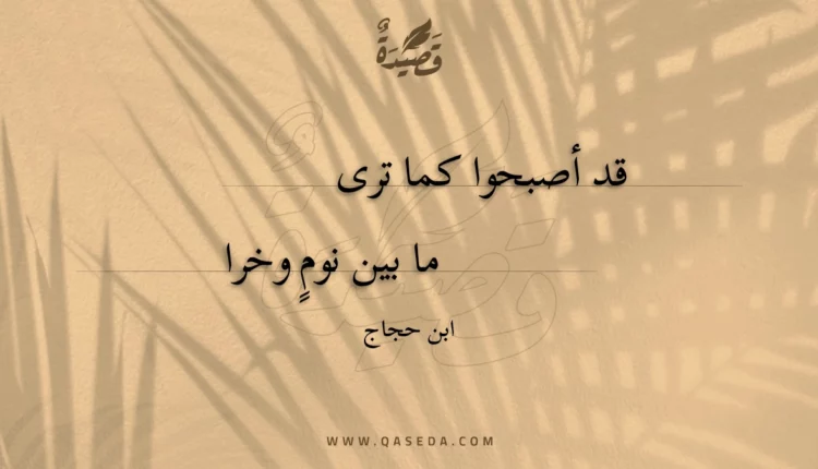 قصيدة قد أصبحوا كما ترى