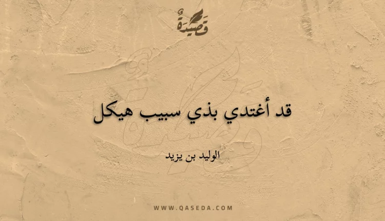 قصيدة قد أغتدي بذي سبيب هيكل