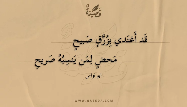 قصيدة قد أغتدي بزرق صبيح