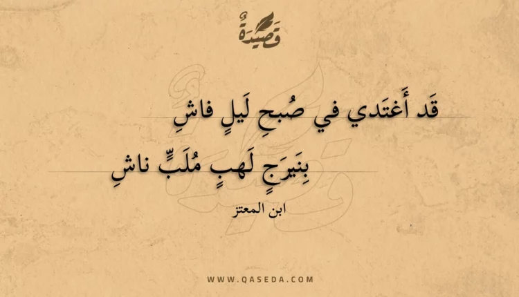 قصيدة قد أغتدي في صبح ليل فاش