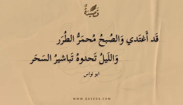 قصيدة قد أغتدي والصبح محمر الطرر