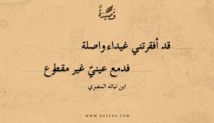 قصيدة قد أفقرتني غيداء واصلة