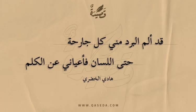 قصيدة قد ألم البرد مني كل جارحة