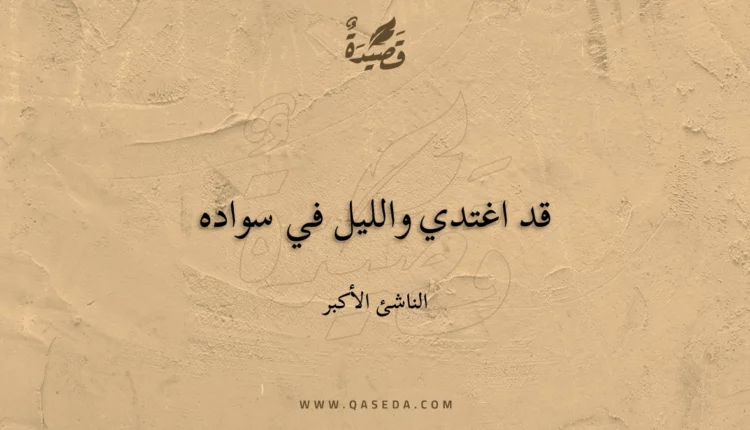 قصيدة قد اغتدي والليل في سواده