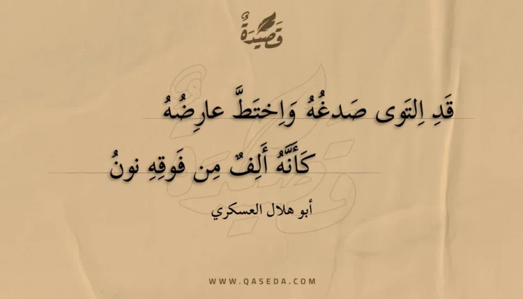 قصيدة قد التوى صدغه واختط عارضه