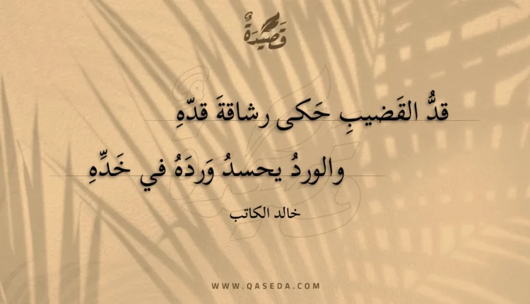 قصيدة قد القضيب حكى رشاقة قده