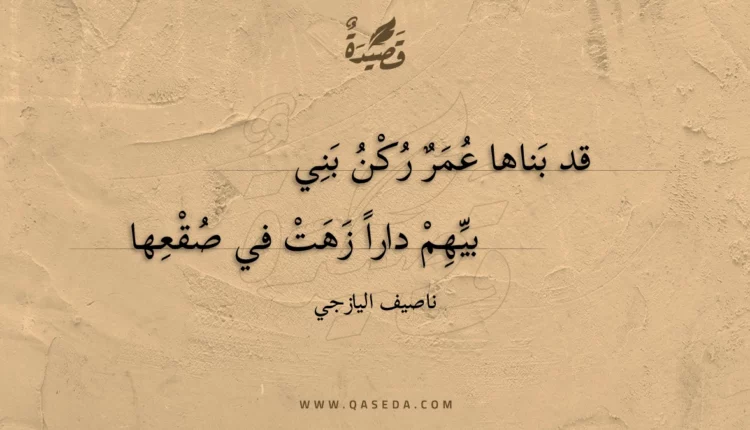 قصيدة قد بناها عمر ركن بني